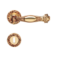 Queen Mortise Door Handle On Rose - Gol